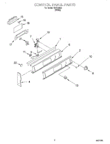02 - Control Panel parts for Roper Range RDP34502 from AppliancePartsPros.com