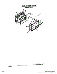 05 - Oven Door parts for Roper Range F7908W0 from AppliancePartsPros.com