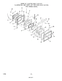 05 - Oven Door , Lit / Optional parts for Roper Range 2055B2A from AppliancePartsPros.com