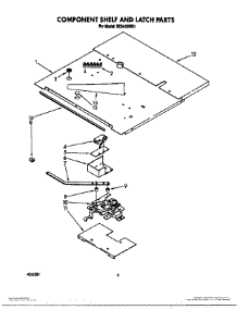 05 - Component Shelf And Latch parts for Roper Oven BES430WW1 from AppliancePartsPros.com