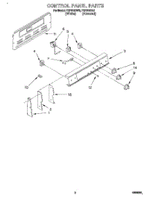 02 - Control Panel parts for Roper Range FEP310BW0 from AppliancePartsPros.com