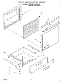 04 - Door And Drawer parts for Roper Range FEC330BW0 from AppliancePartsPros.com
