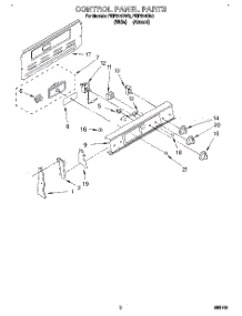 02 - Control Panel parts for Roper Range FEP314BL0 from AppliancePartsPros.com