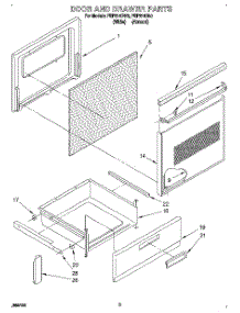 03 - Door And Drawer parts for Roper Range FEP314BL0 from AppliancePartsPros.com