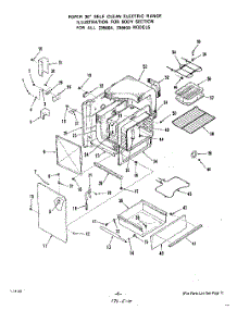 06 - Oven Door parts for Roper Range 2356W0A from AppliancePartsPros.com