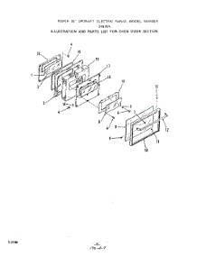05 - Oven Door parts for Roper Range 2492X0A from AppliancePartsPros.com