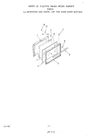 05 - Oven Door parts for Roper Range F5257W0 from AppliancePartsPros.com