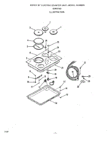 02 - Elec Counter Unit parts for Roper Cooktop C3457X0 from AppliancePartsPros.com