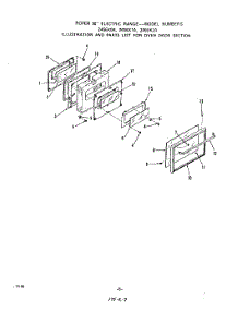 06 - Oven Door parts for Roper Range 2456X1A from AppliancePartsPros.com