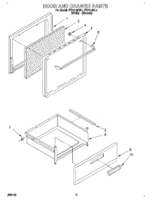 03 - Door And Drawer parts for Roper Range FEP310BW1 from AppliancePartsPros.com