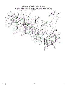 05 - Oven Door , Lit / Optional parts for Roper Oven B96070 from AppliancePartsPros.com
