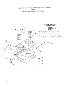 03 - Main Top parts for Roper Range D9757W2 from AppliancePartsPros.com