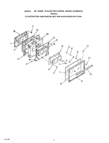 06 - Oven Door parts for Roper Range D9757W2 from AppliancePartsPros.com