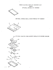 05 - Griddle , Griddle / Grill Cover parts for Roper Range N3357W0 from AppliancePartsPros.com