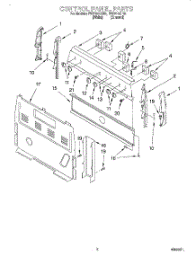 02 - Control Panel parts for Roper Range FEP310GW0 from AppliancePartsPros.com