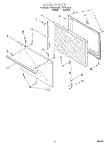 05 - Door, Lit / Optional parts for Roper Range FEP310GW0 from AppliancePartsPros.com