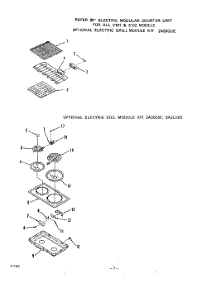 03 - Electric Grill Module Kit, Electric parts for Roper Range 2102W0E from AppliancePartsPros.com