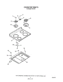 03 - Cook Top parts for Roper Range F9757W1 from AppliancePartsPros.com