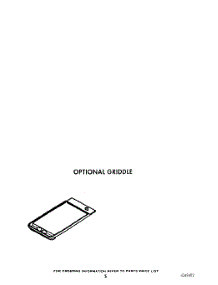 05 - Lit / Optional Griddle parts for Roper Range F9757W1 from AppliancePartsPros.com