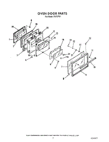 07 - Oven Door parts for Roper Range F9757W1 from AppliancePartsPros.com
