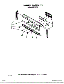 02 - Control Panel parts for Roper Oven BES750WB0 from AppliancePartsPros.com