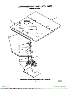 03 - Component Shelf And Latch parts for Roper Oven BES750WB0 from AppliancePartsPros.com