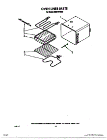 08 - Oven Liner parts for Roper Oven BES750WB0 from AppliancePartsPros.com