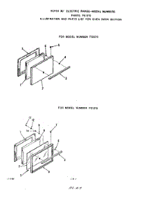05 - Oven Door parts for Roper Range F5107W0 from AppliancePartsPros.com
