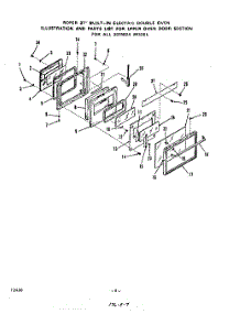06 - Upper Oven Door parts for Roper Range 2075B2A from AppliancePartsPros.com
