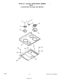 03 - Main Top parts for Roper Range F9817W0 from AppliancePartsPros.com