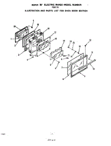 06 - Oven Door parts for Roper Range F9817W0 from AppliancePartsPros.com
