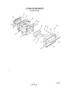 05 - Oven Door parts for Roper Range D9757W6 from AppliancePartsPros.com