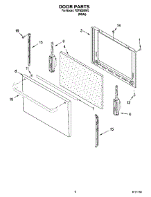 06 - Door Parts, Optional Parts parts for Roper Range FGP305KW5 from AppliancePartsPros.com
