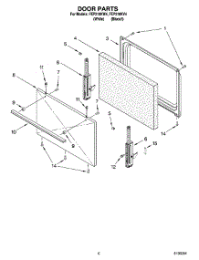 05 - Door Parts, Optional Parts parts for Roper Range FEP310KV4 from AppliancePartsPros.com