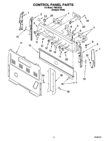 02 - Control Panel Parts parts for Roper Range RME32302 from AppliancePartsPros.com