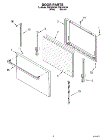06 - Door Parts, Optional Parts parts for Roper Range FGP305KW4 from AppliancePartsPros.com