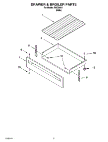 04 - Drawer & Broiler Parts parts for Roper Range RME30001 from AppliancePartsPros.com