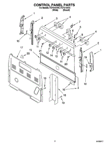 02 - Control Panel Parts parts for Roper Range FEP310KV2 from AppliancePartsPros.com