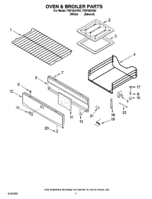 05 - Oven & Broiler Parts parts for Roper Range FGP305KN2 from AppliancePartsPros.com