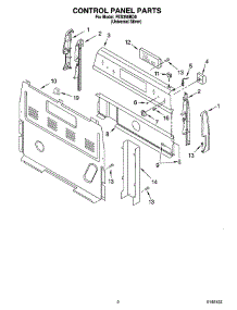 02 - Control Panel Parts parts for Roper Range FES356RD0 from AppliancePartsPros.com