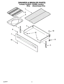 04 - Drawer & Broiler Parts parts for Roper Range FES330KW1 from AppliancePartsPros.com