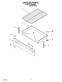 05 - Broiler Parts parts for Roper Range FGS326RD0 from AppliancePartsPros.com