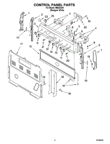02 - Control Panel Parts parts for Roper Range RME32301 from AppliancePartsPros.com