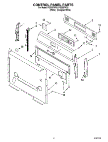 02 - Control Panel Parts parts for Roper Range FGS337KQ2 from AppliancePartsPros.com