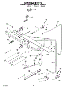 03 - Manifold Parts parts for Roper Range FGP300KW2 from AppliancePartsPros.com