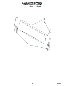 02 - Backguard Parts parts for Roper Range FGP325KW1 from AppliancePartsPros.com