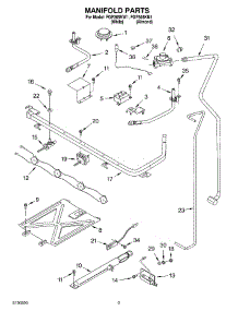 03 - Manifold Parts parts for Roper Range FGP305KN1 from AppliancePartsPros.com
