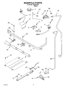 03 - Manifold Parts parts for Roper Range FGP337KW1 from AppliancePartsPros.com