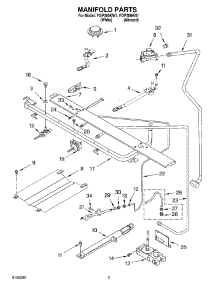 03 - Manifold Parts parts for Roper Range FGP300KN1 from AppliancePartsPros.com