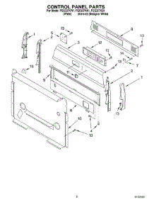 02 - Control Panel parts for Roper Range FGS337KN1 from AppliancePartsPros.com